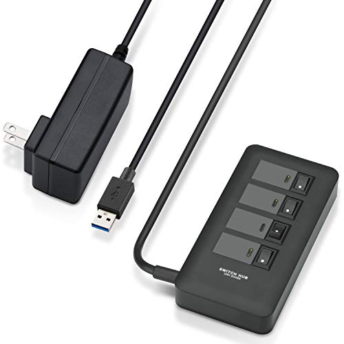 Amazon.co.jp: エレコム USB3.0 ハブ 4ポート ACアダプタ付 セルフ